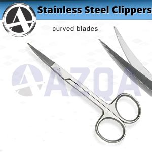 AZQA Stainless Steel Curved Scissors