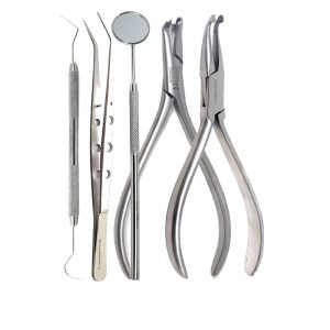 Basic Orthodontic Pliers Dental Archwire Bending Tool Bracket Placing Tweezers Stainless Steel
